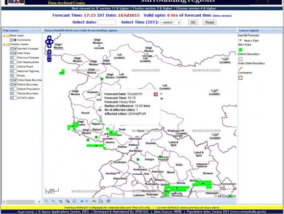 Webgis based Decision Support System for Disseminating Nowcast based Alerts: Opengis Approach 3. OpenLayers (http://geoserver.org).