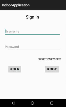 Figure 2: Login Interface Login interface for the android user. User will have to enter Username and Password which they used to register.