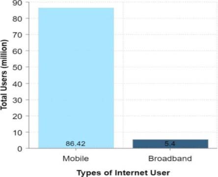 Fig. 1: Comparison of different types of internet user inBangladesh[31] 