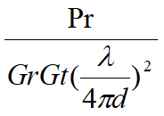 Where, G t , G r are transmitter and receiver Gain, d = distance between transmitter and receiver in our case can be considered as Distance between node and AP. ? = (c/f) is the wave length of the carrier. From (3.2) Pt = (3.3) Assume other parameters to be constant; we can say that Pt/f 2 k d Also from equation (3.2) (3.4) As we know ?= ?? ð??"ð??" , hence in the fixed power if the frequency varies d also vary.