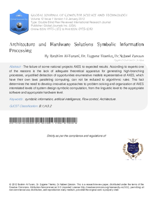 Architecture and Hardware Solutions Symbolic Information Processing