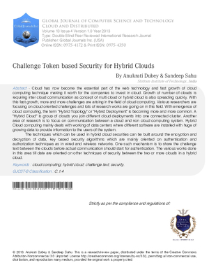 Challenge Token Based Security for Hybrid Clouds