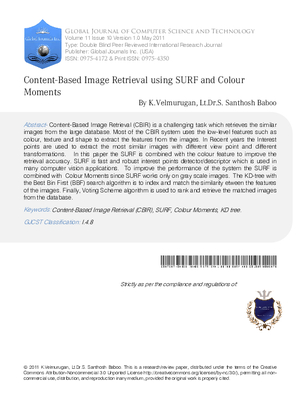 Content-Based Image Retrieval using SURF and Colour Moments