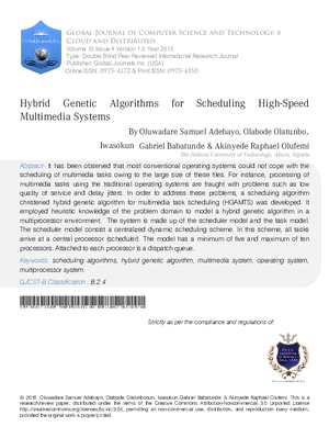 Hybrid Genetic Algorithms for Scheduling High-Speed Multimedia Systems