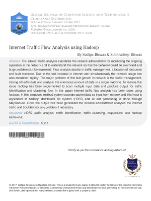 Internet Traffic Flow Analysis using Hadoop