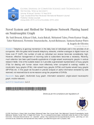 Novel System and Method For Telephone Network Planing Based on Neutrosophic Graph