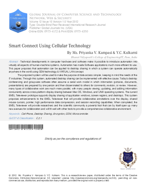 Smart Connect Using Cellular Technology