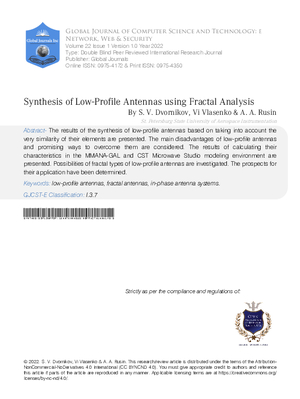 Synthesis of Low-Profile Antennas using Fractal Analysis