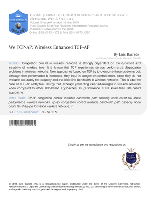 WE TCP-AP: Wireless Enhanced TCP-AP
