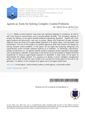Agents as Tools for Solving Complex Control Problems