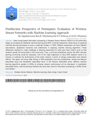 Predilection Perspective of Peremptory Evaluation of Wireless Sensor Networks with Machine Learning Approach