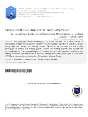 Curvelets With New Quantizer For Image Compression