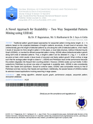 A Novel Approach for Scalability a Two Way Sequential Pattern Mining using UDDAG