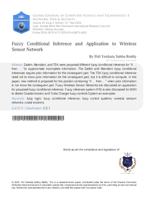 Fuzzy Conditional Inference and Application to Wireless Sensor Network