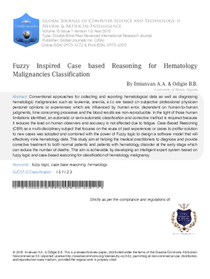 Fuzzy Inspired Case based Reasoning for Hematology Malignancies Classification