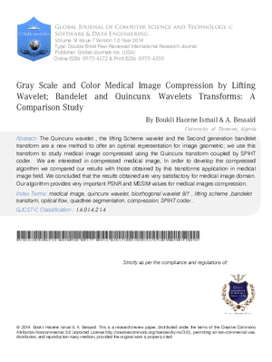 Gray Scale and Color Medical Image Compression by Lifting Wavelet; Bandelet and Quincunx Wavelets Transforms : A Comparison Study