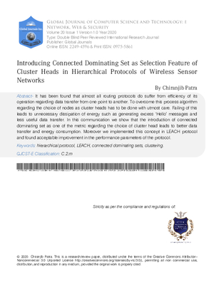 Introducing Connected Dominating Set as Selection Feature of Cluster Heads in Hierarchical Protocols of Wireless Sensor Networks
