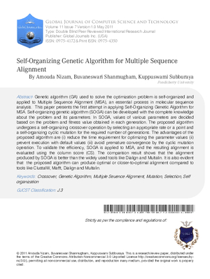 Self-Organizing Genetic Algorithm for Multiple Sequence Alignment