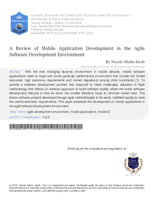 A Review of Mobile Application Development in the Agile Software Development Environment