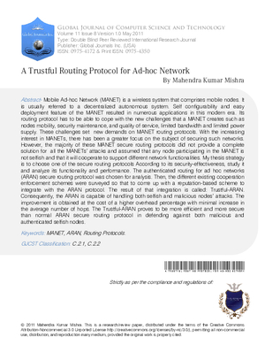 A Trustful Routing Protocol for Ad-hoc Network