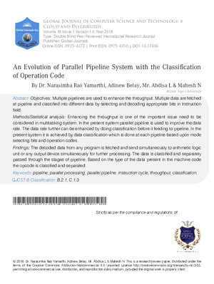 An Evolution of Parallel Pipeline System with the Classification of Operation Code