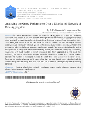 Analyzing the Query Performance over a Distributed Network of Data Aggregators