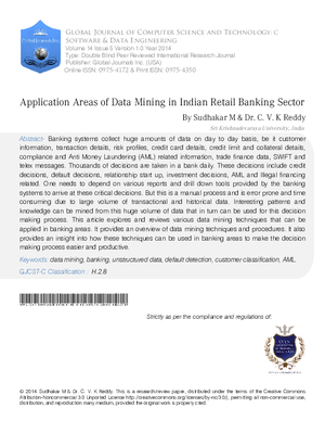 Application Areas of Data Mining in Indian Retail Banking Sector