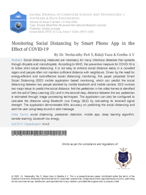 Monitoring Social Distancing by Smart Phone App in the effect of COVID-19
