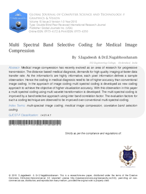 Multi Spectral Band Selective Coding for Medical Image Compression