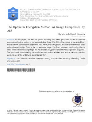 The Optimum Encryption Method for Image Compressed by AES