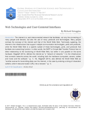 Web Technologies and User-Centered Interfaces