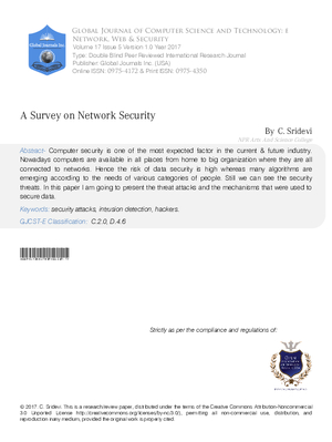A Survey on Network Security