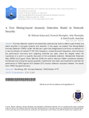 A Text Mining-Based Anomaly aZDetection Model in Network Security