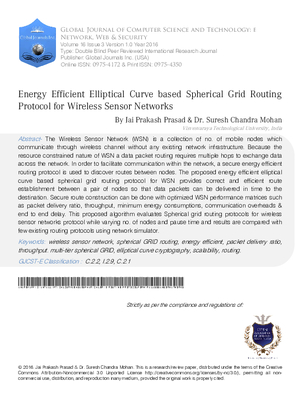 Energy Efficient Elliptical Curve based Spherical Grid Routing Protocol for Wireless Sensor Networks