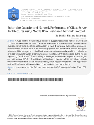 Enhancing Capacity and Network Performance of Client-Server Architectures  Using Mobile IPv6 Host-Based Network Protocol