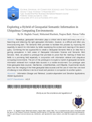 Exploring a Hybrid of Geospatial Semantic Information in Ubiquitous Computing Environments