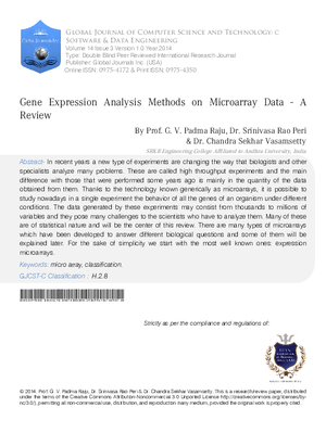 Gene Expression Analysis Methods on Microarray Data a A Review