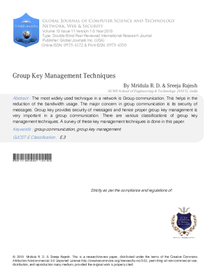 Group Key Management Techniques