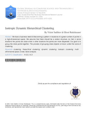 Isotropic Dynamic Hierarchical Clustering