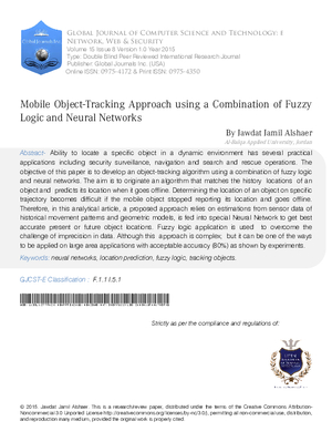 Mobile Object-Tracking Approach using A Combination of Fuzzy Logic and Neural Networks