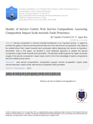 Quality of Service Centric Web Service Composition: Assessing Composition Impact Scale towards Fault Proneness