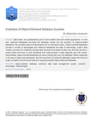 Evolution of Object-Oriented Database Systems