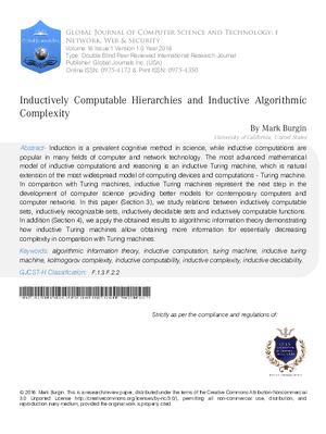 Inductively Computable Hierarchies and Inductive Algorithmic Complexity