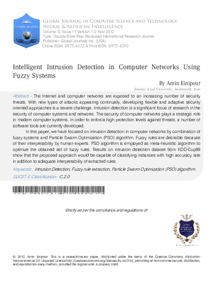 Intelligent Intrusion Detection In Computer Networks Using Fuzzy Systems