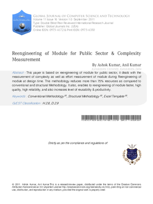 Reengineering of Module for Public Sector 