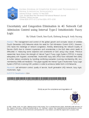 Uncertainty and Congestion Elimination in 4G Network Call Admission Control using Interval Type-2 Intuitionistic Fuzzy Logic
