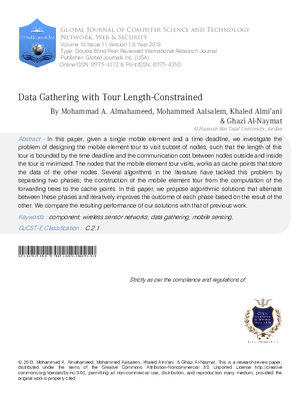 Data Gathering with Tour Length-Constrained