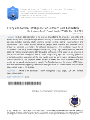 Fuzzy and Swarm Intelligence for Software Cost Estimation