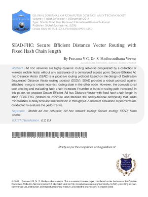 SEAD-FHC: Secure Efficient Distance Vector Routing with Fixed Hash Chain length