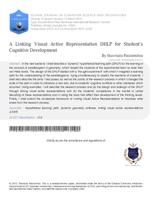 A Linking Visual Active Representation DHLP for Students cognitive development